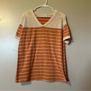 Bibi Short Sleeve‎  Vintage Washed Texas, Tennessee Orange Sweater T Shirt Top